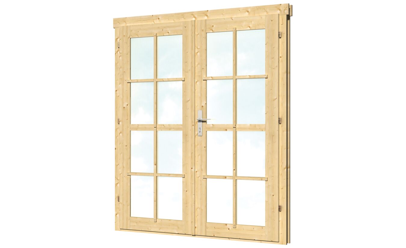Dubbele deur met glas 159x188cm