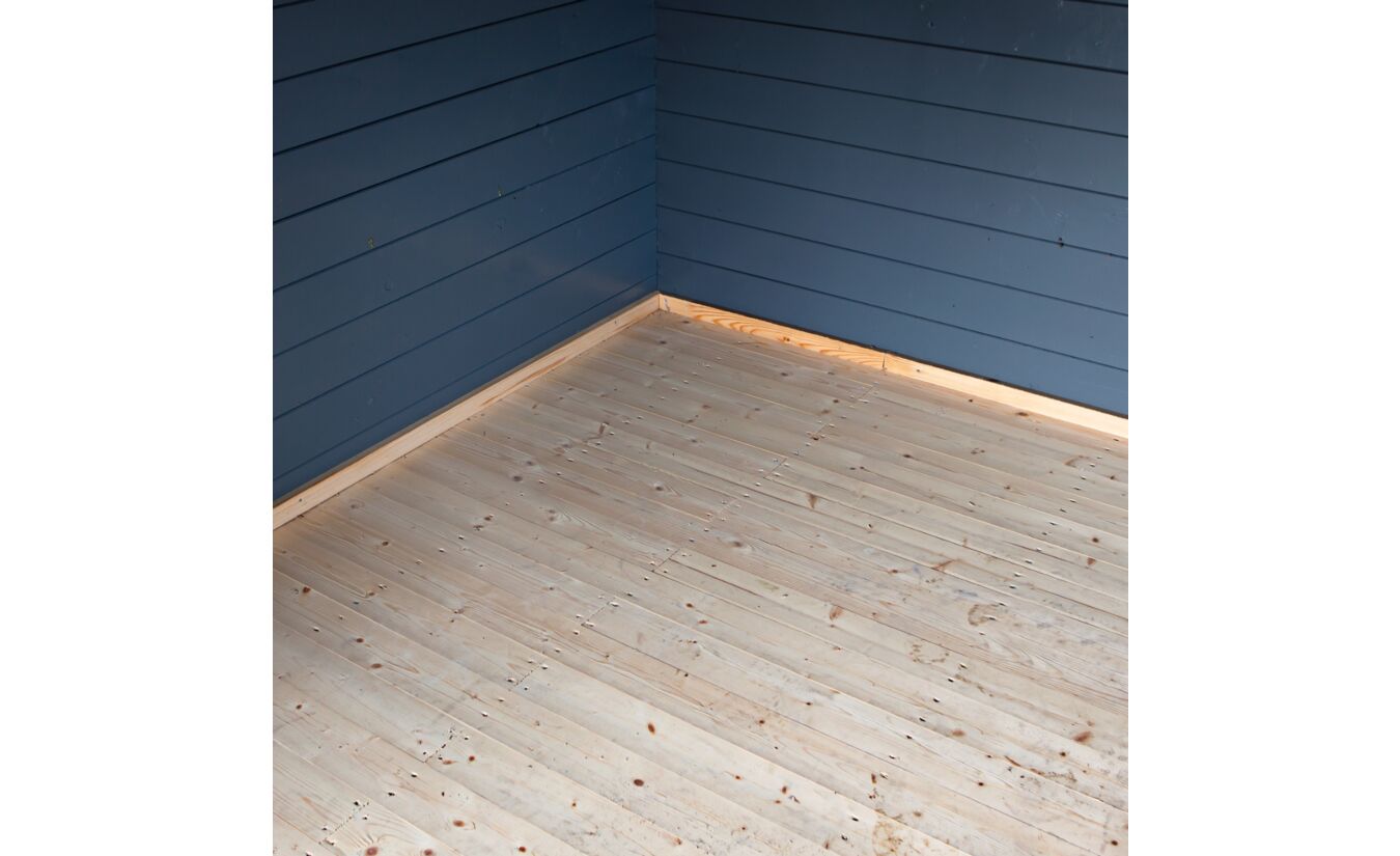 Houten binnenvloer voor blokhut en tuinhuis 18mm