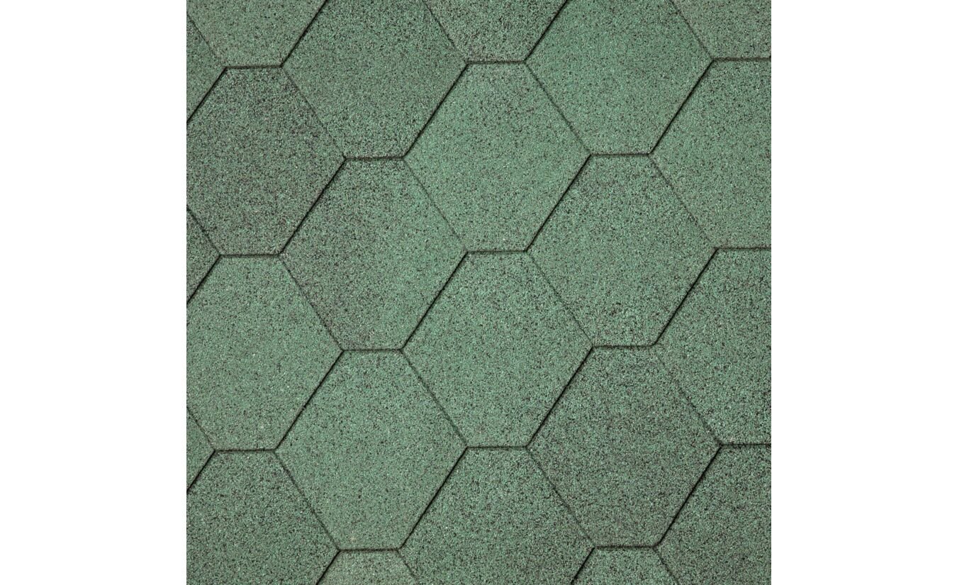 Dakshingles hexagonaal groen