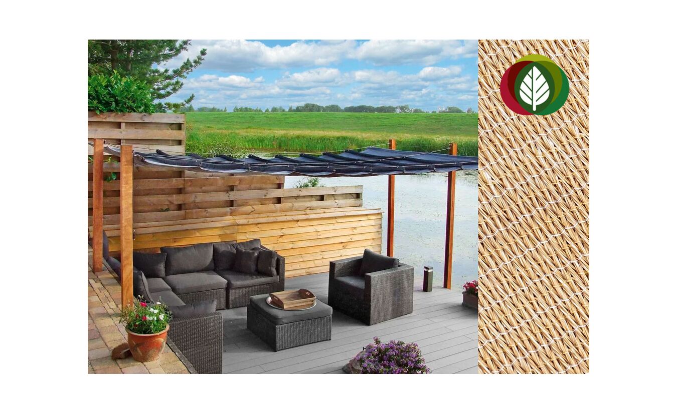 Schuifzeil 300x500cm zandbeige