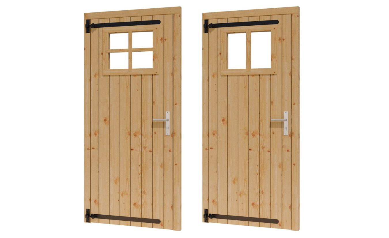 Enkele opgeklampte deur douglas B86.4xH199.6cm linksdraaiend