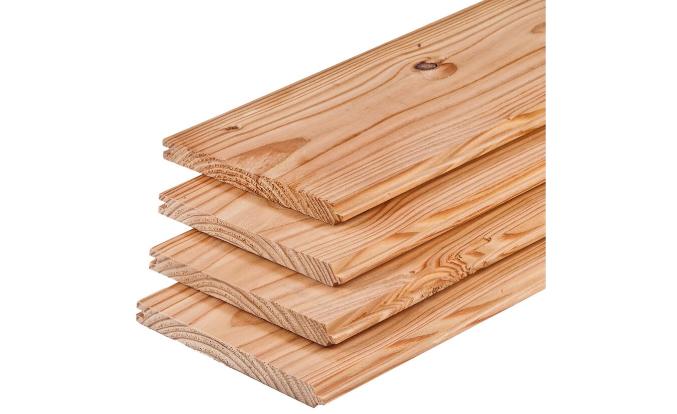 Veer en groef rabat Velling plank Lariks Douglas 1.8x19.5x300cm 