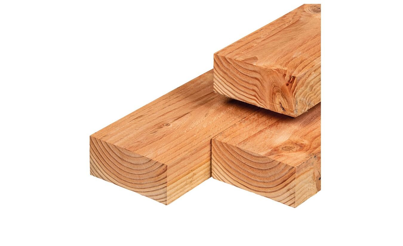 Balk Lariks Douglas timmerhout 10x20x300cm ongeschaafd