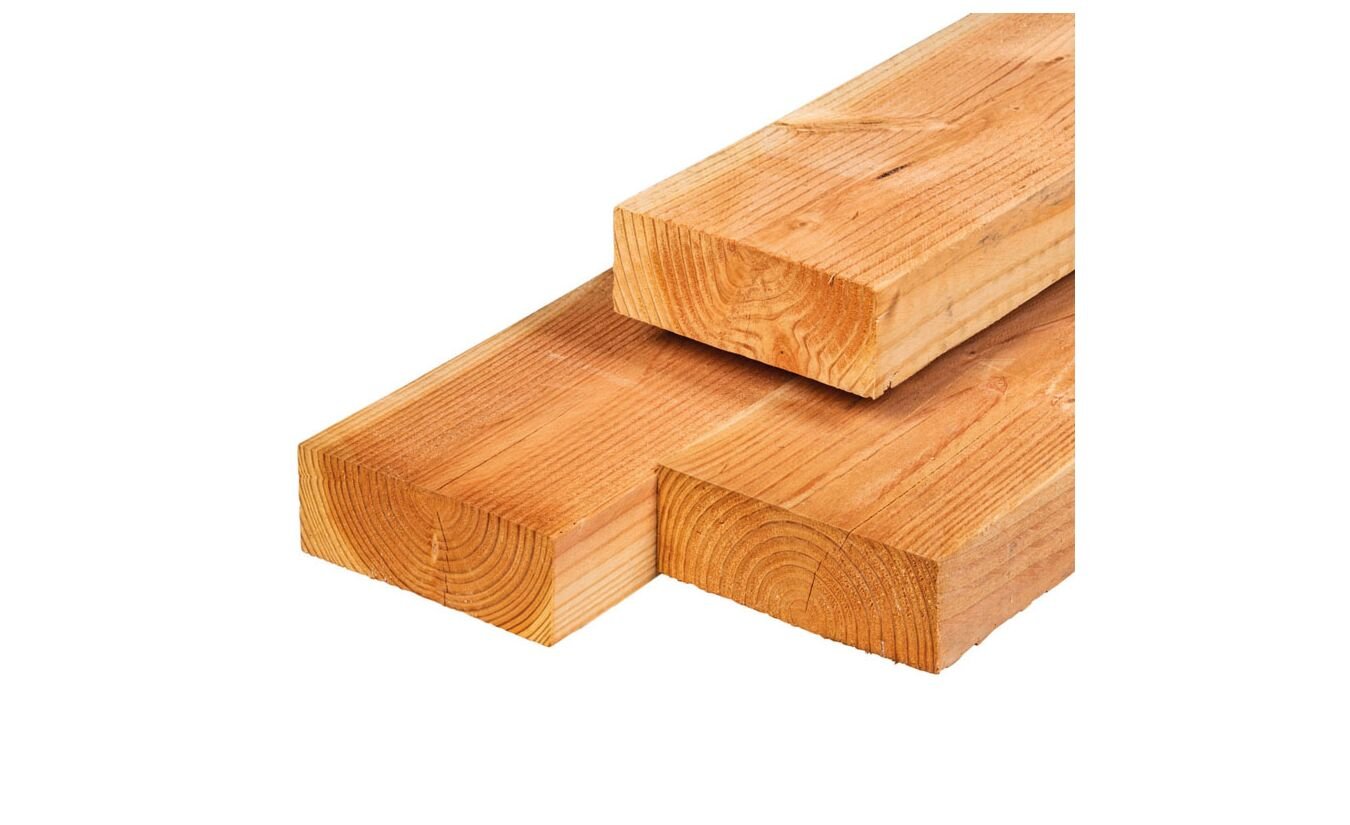 Balk Lariks Douglas timmerhout 6.3x17.5cm ongeschaafd