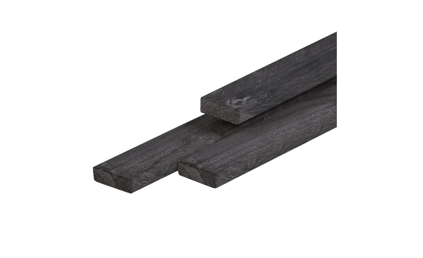 Lariks Douglas constructie regel zwart geimpregneerd 2.1x4.5x300cm ongeschaafd