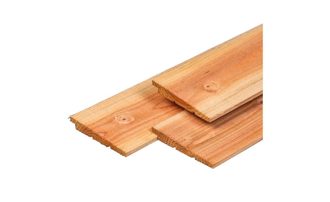 Potdekselplank Lariks Douglas Zweeds Rabat 2x14.5x300cm