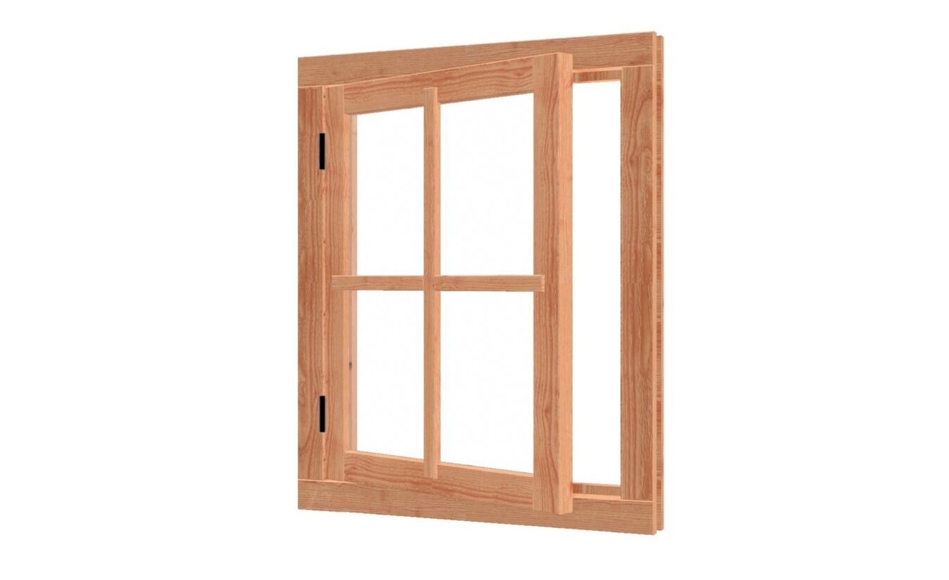 Uitzetraam 4-ruits douglas B77.6xH90.6cm 