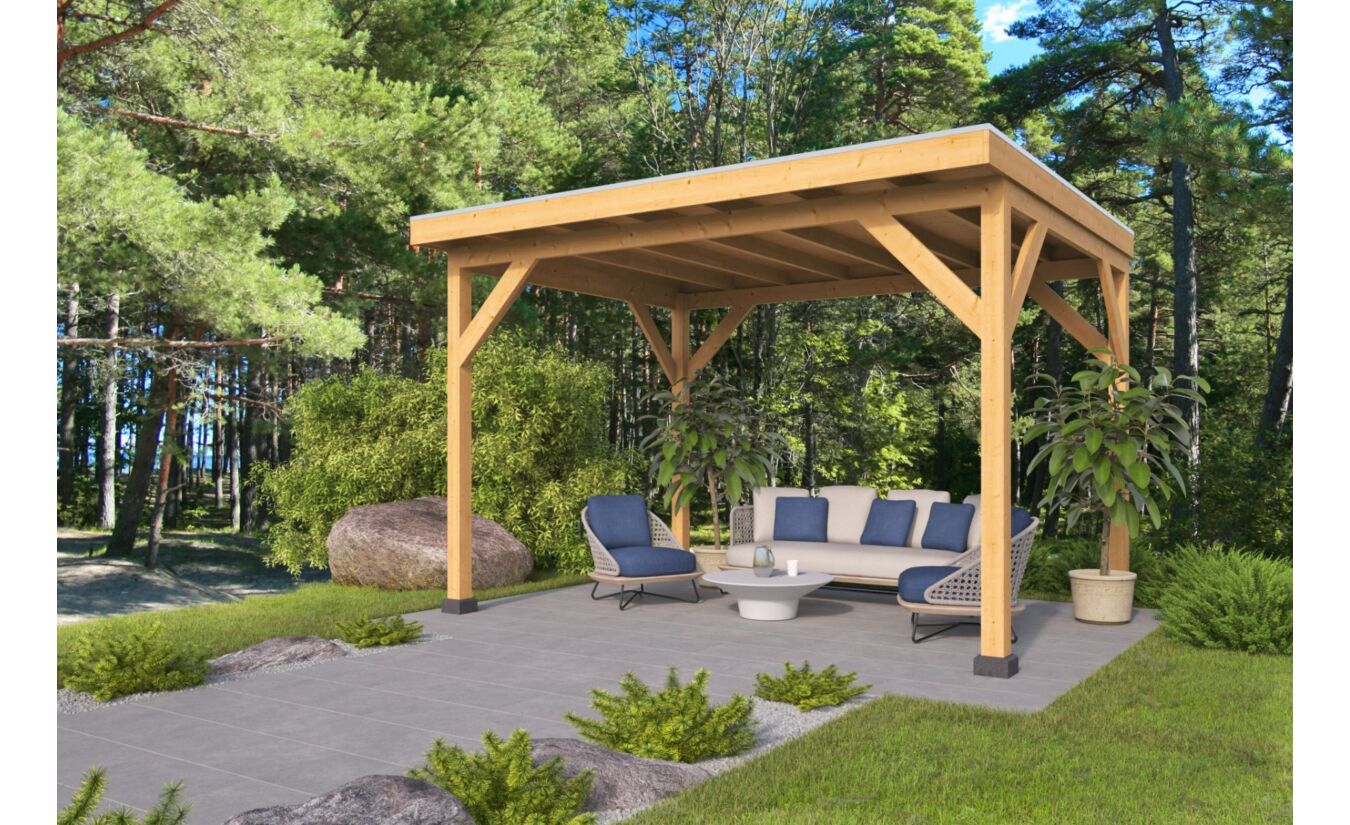 Overkapping Zoutelande Red Class Wood DHZ bouw 400x333cm