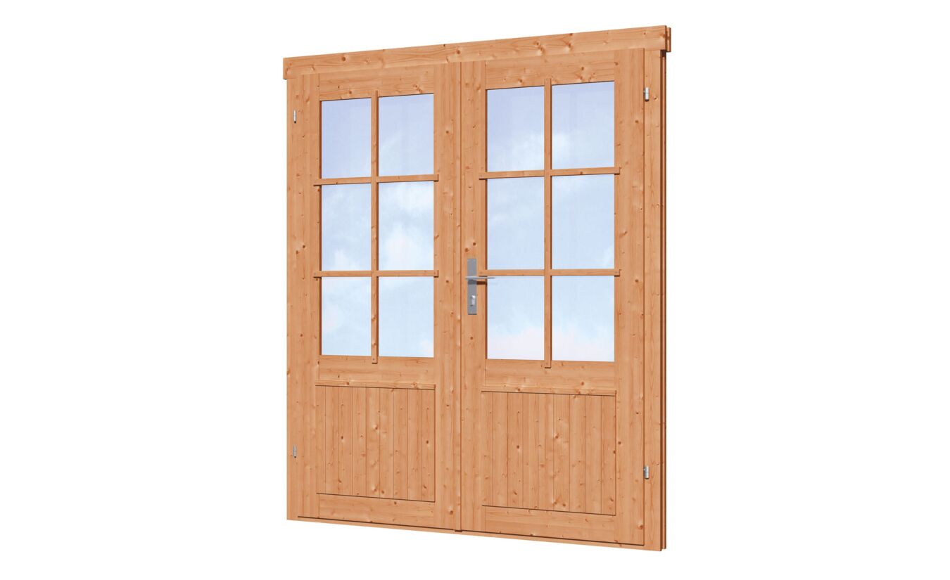 Dubbele deur met raam Red Class Wood 159x188cm