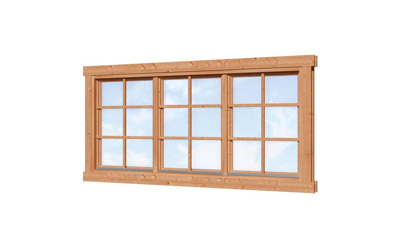 Driedelig draai kiepraam 212x96.6cm Red Class Wood