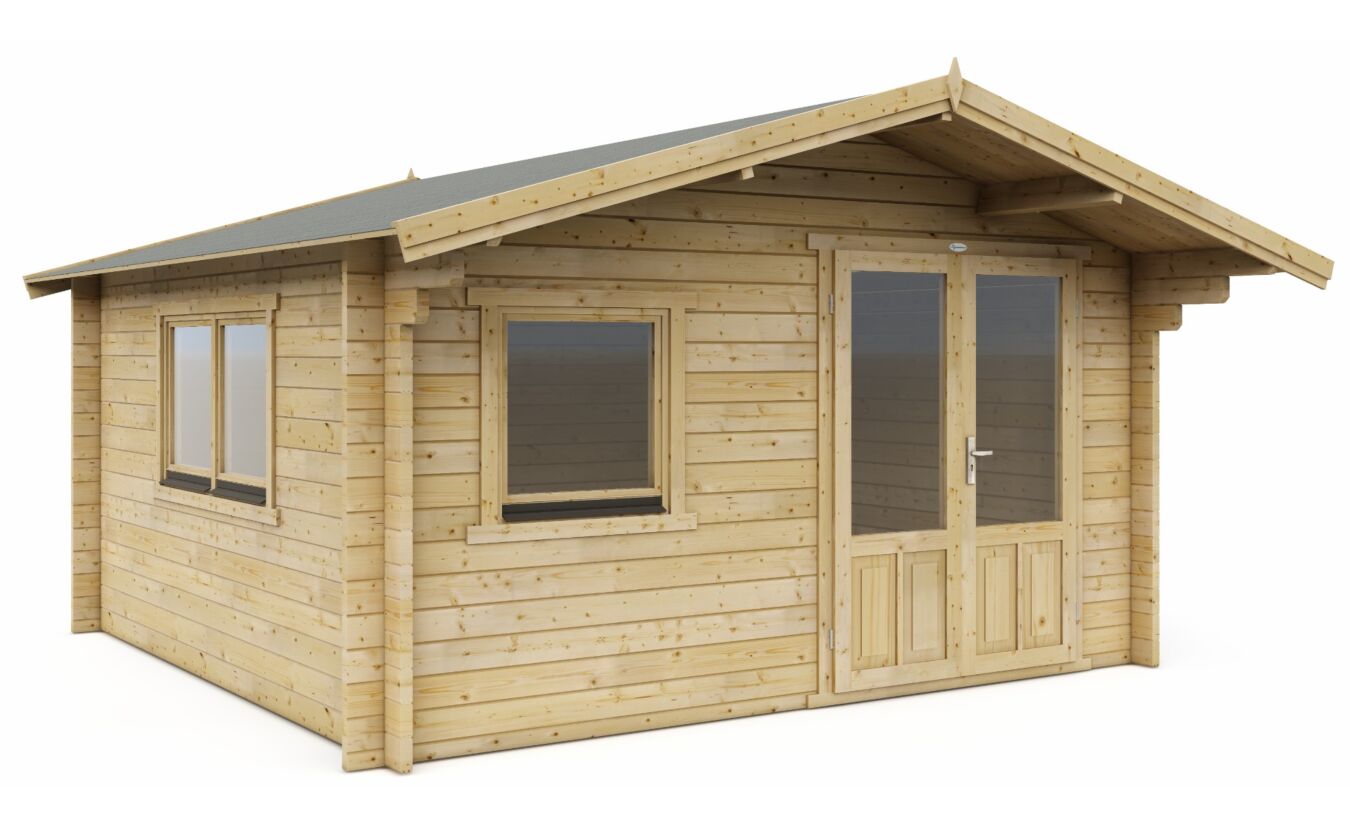 Blokhut 4x4 Interflex 440x440cm + luifel 90cm