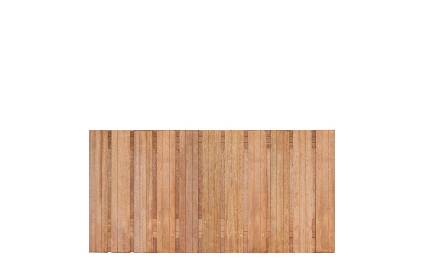 Tuinscherm hardhout Hoorn recht 23 planks 90x180cm