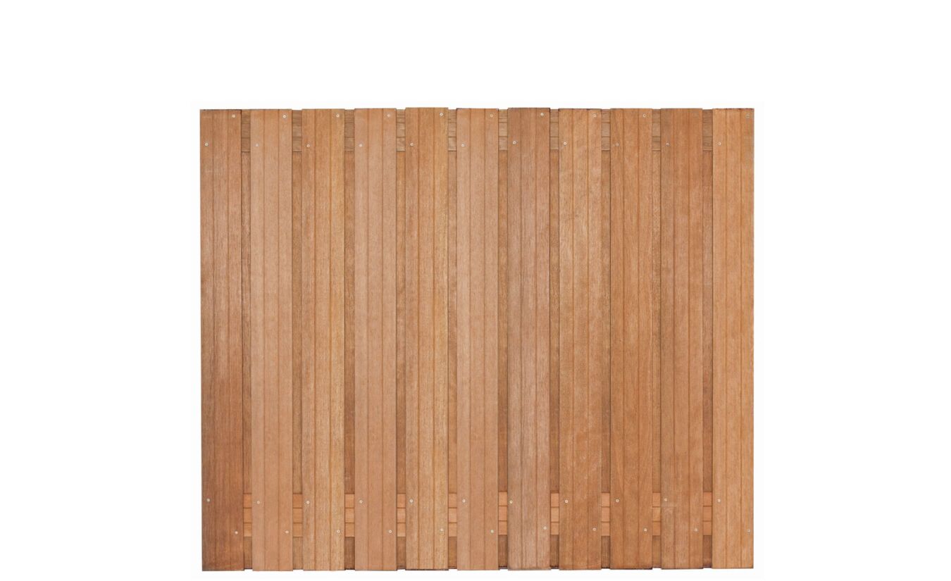 Tuinscherm hardhout Hoorn recht 23 planks 150x180cm