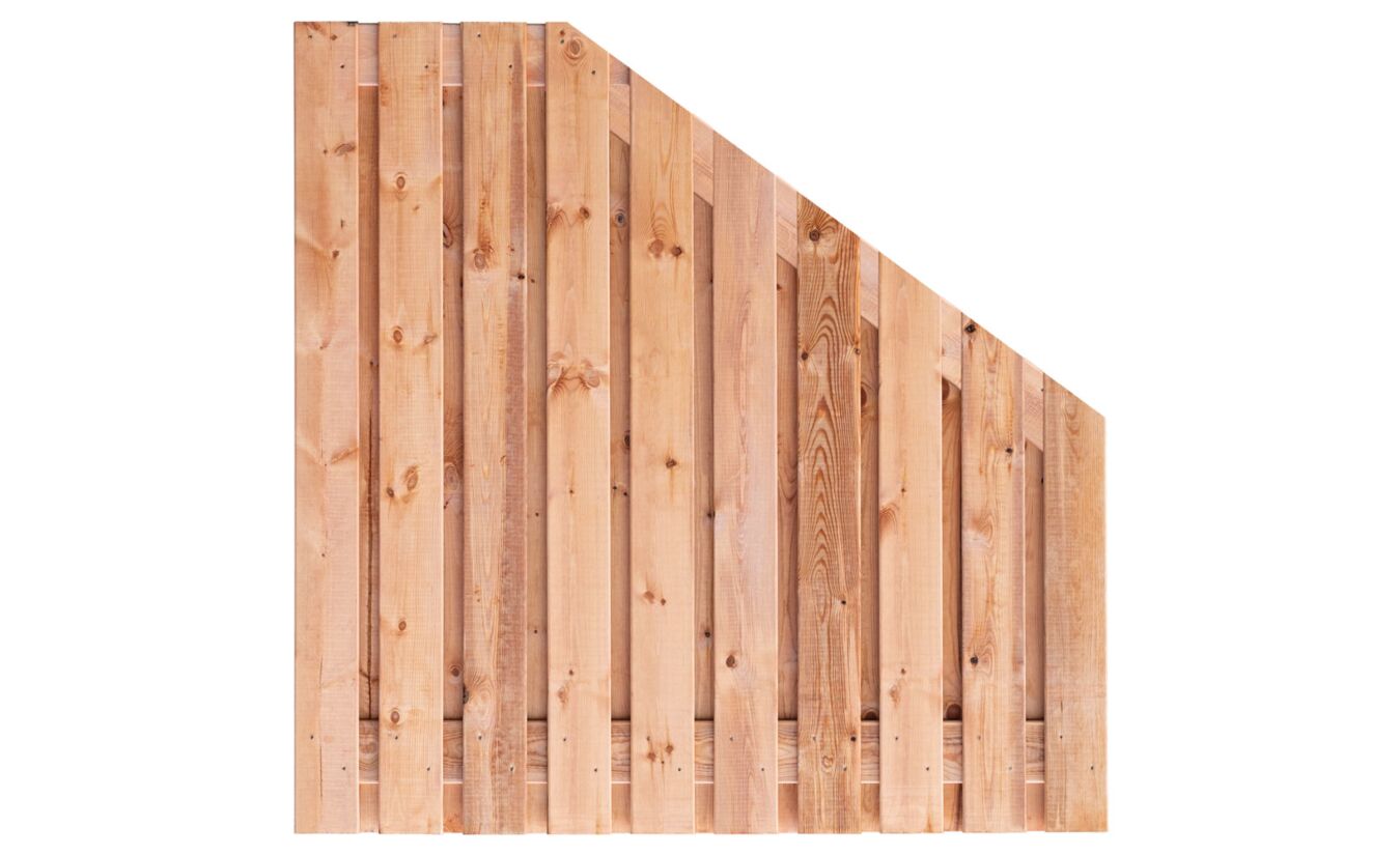 Tuinscherm verloop Casablanca Red Class Wood 21-planks 180x180cm