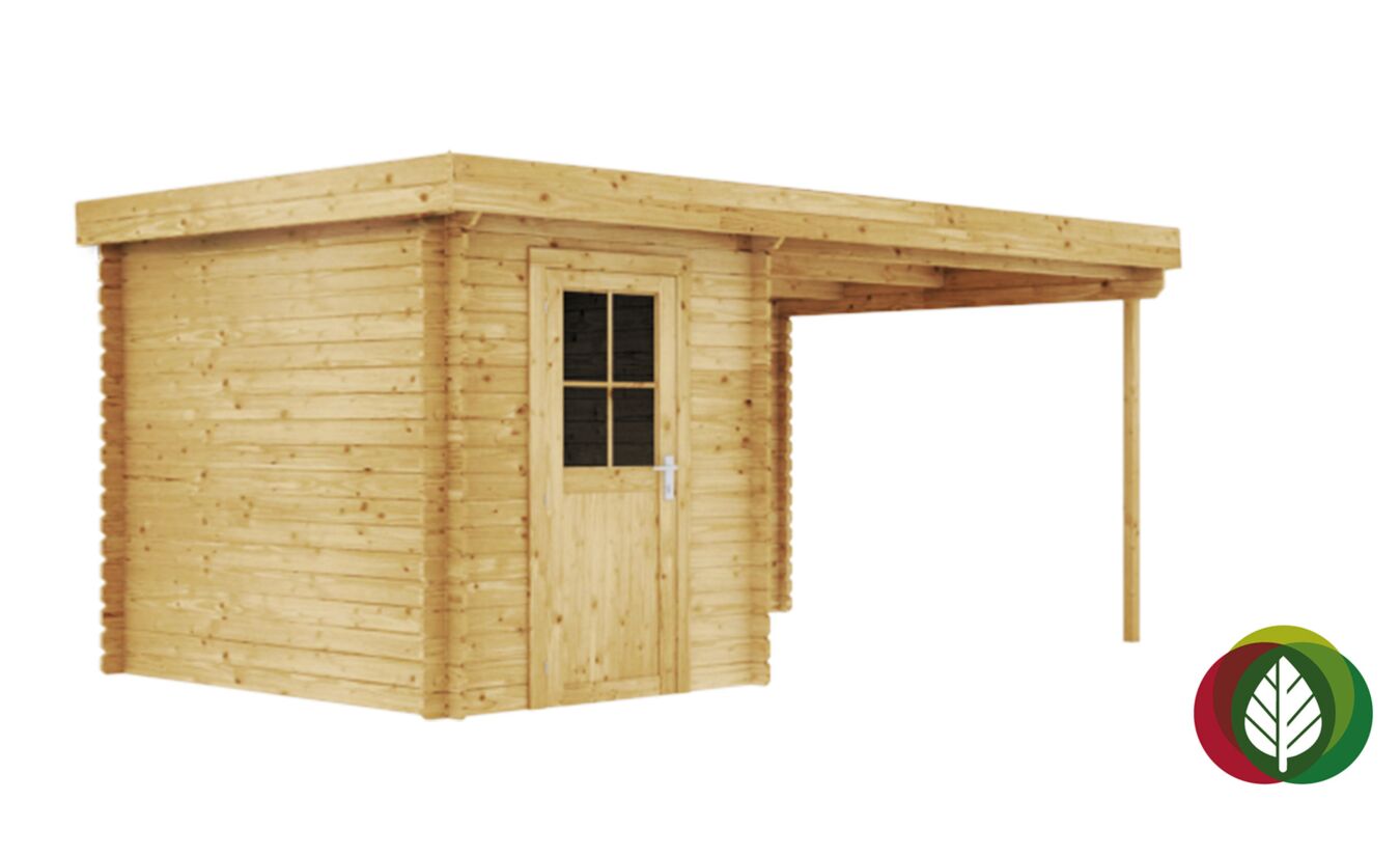 Blokhut Milton 28mm 500x300cm - Duxwood
