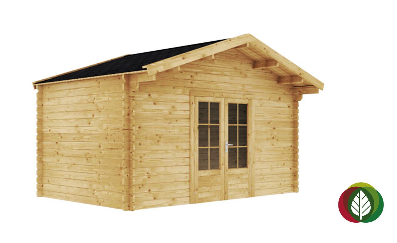 Blokhut Rietlanden 45mm 450x350cm - Duxwood