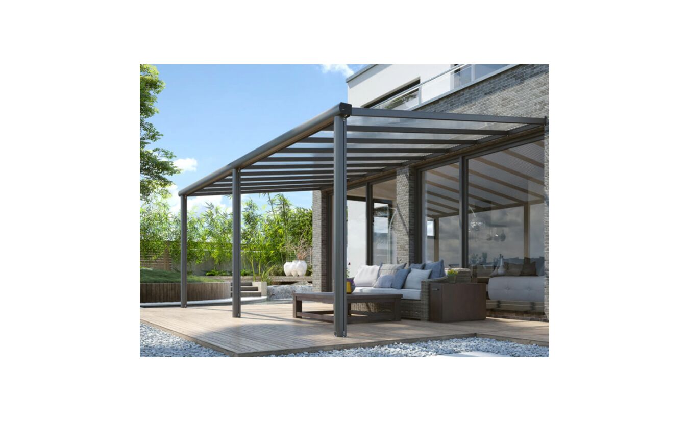 Aluminium veranda compact 304x250cm antraciet
