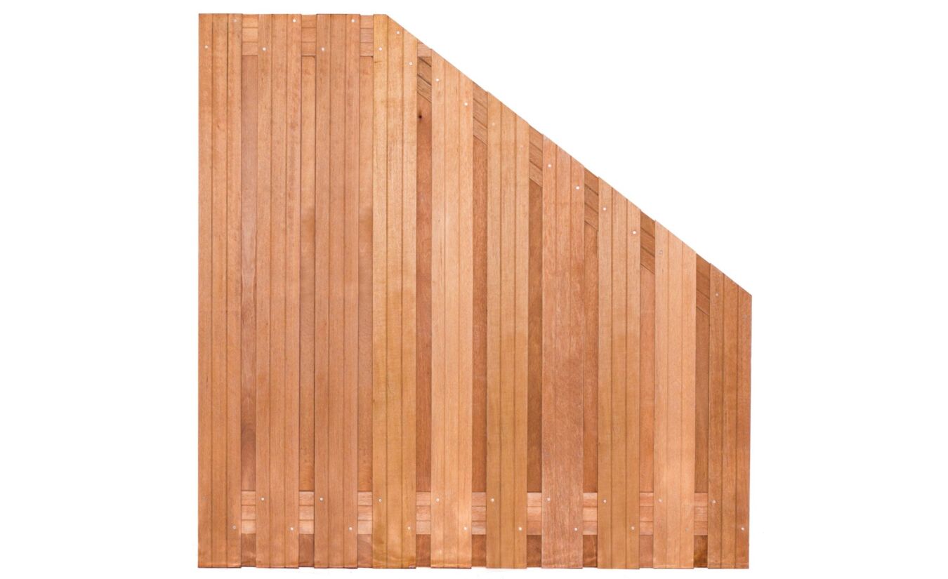 Tuinscherm hardhout Dronten recht verloop 180x180cm