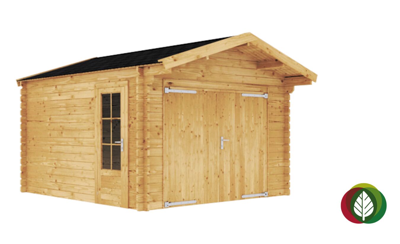 Houten garage 350 x 400 cm - Sem 45mm
