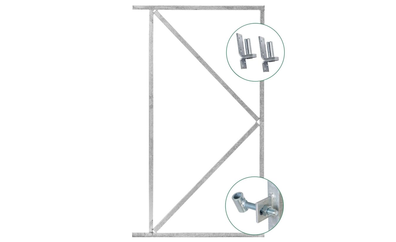 IJzeren frame voor zelfbouw schuttingdeur B100 x H155 cm