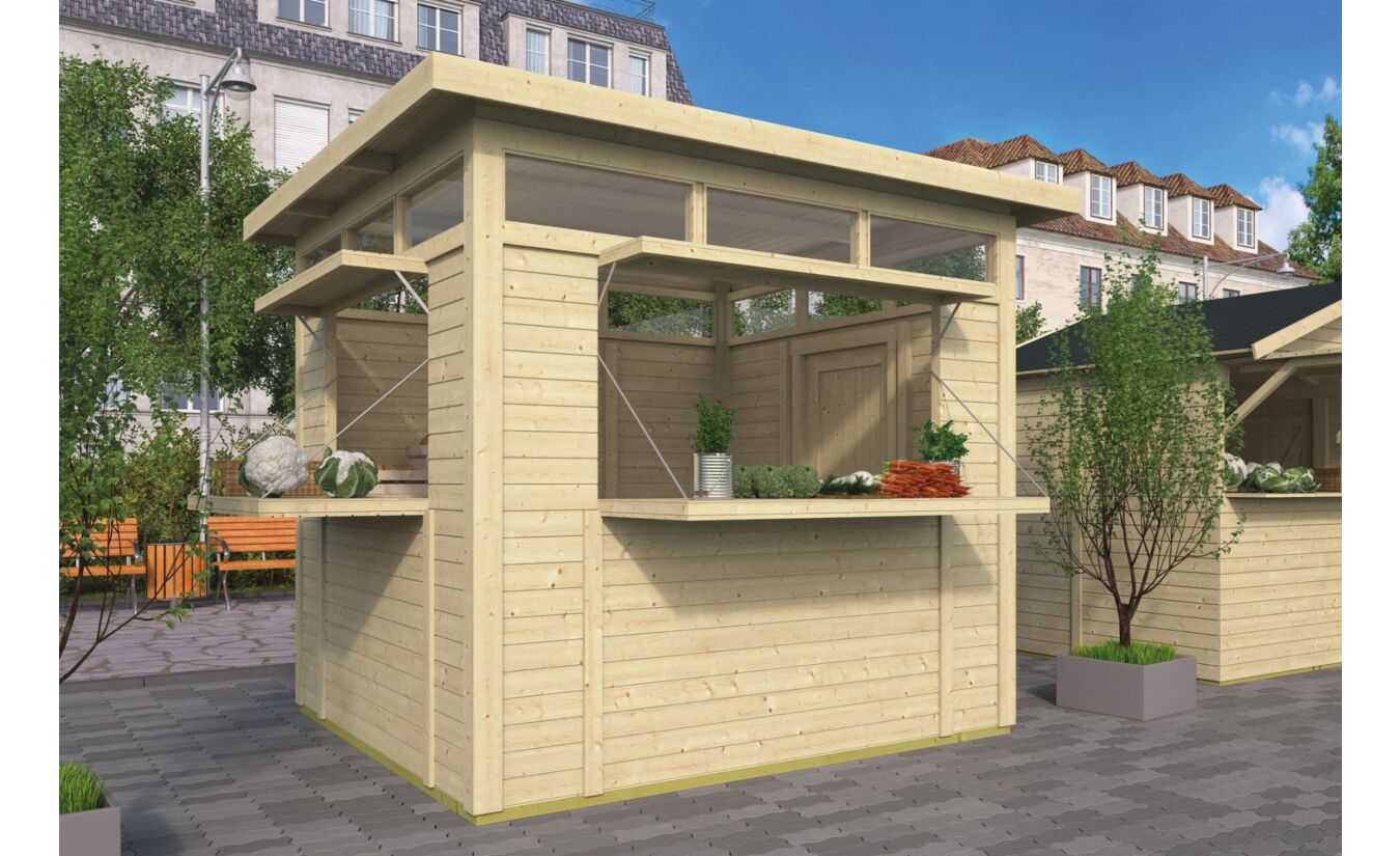 Houten Kiosk Claus 277x244cm
