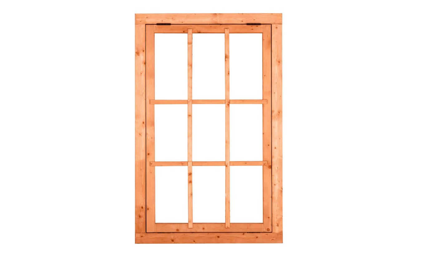 Uitzetraam 9-ruits Red Class Wood 100x155.4cm