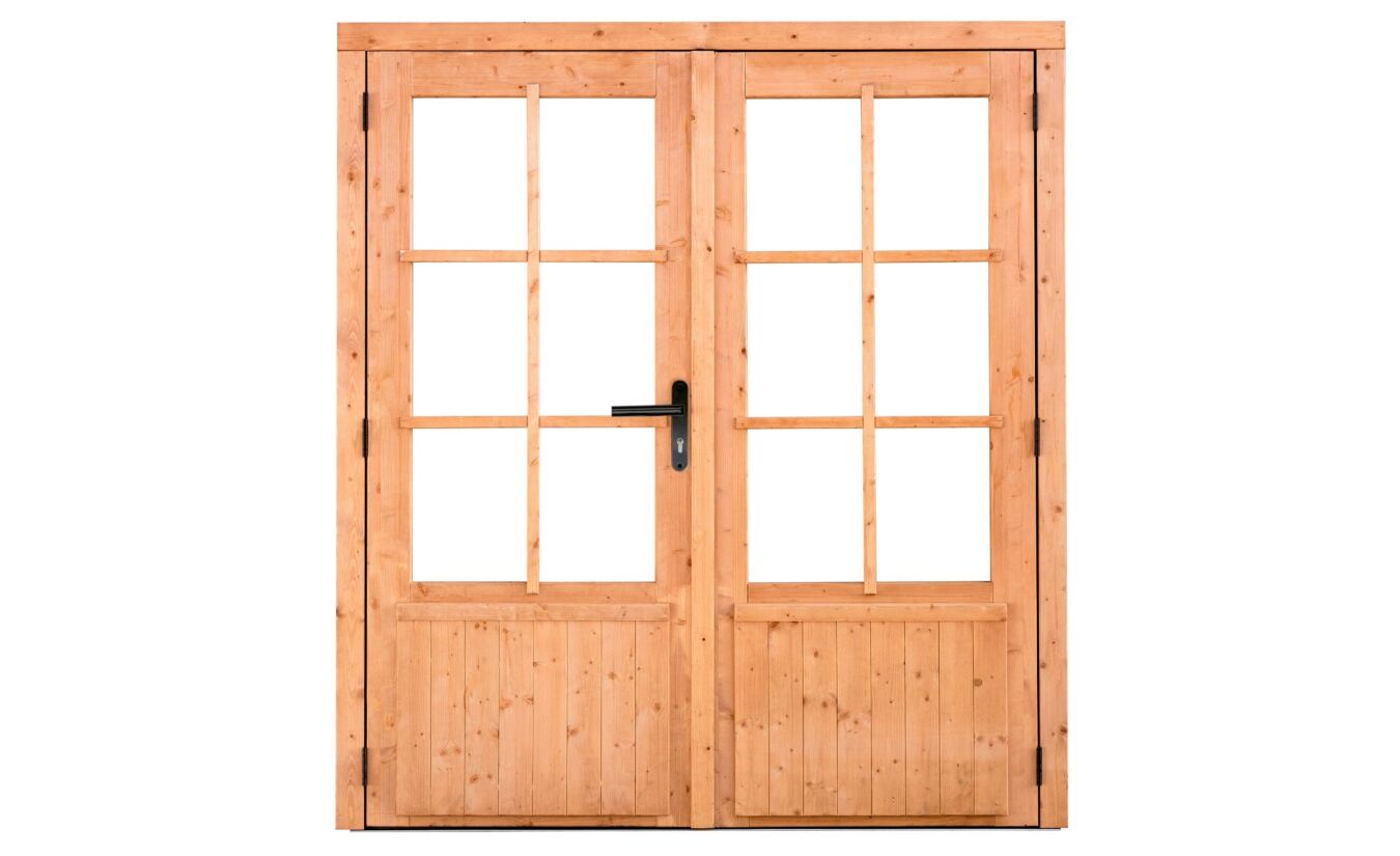 Dubbele deur met raam Red Class Wood 185x205cm