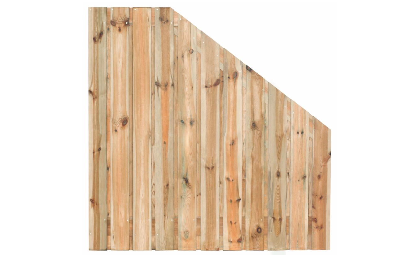 Tuinscherm verloop Zaltbommel 23-planks 180x180cm