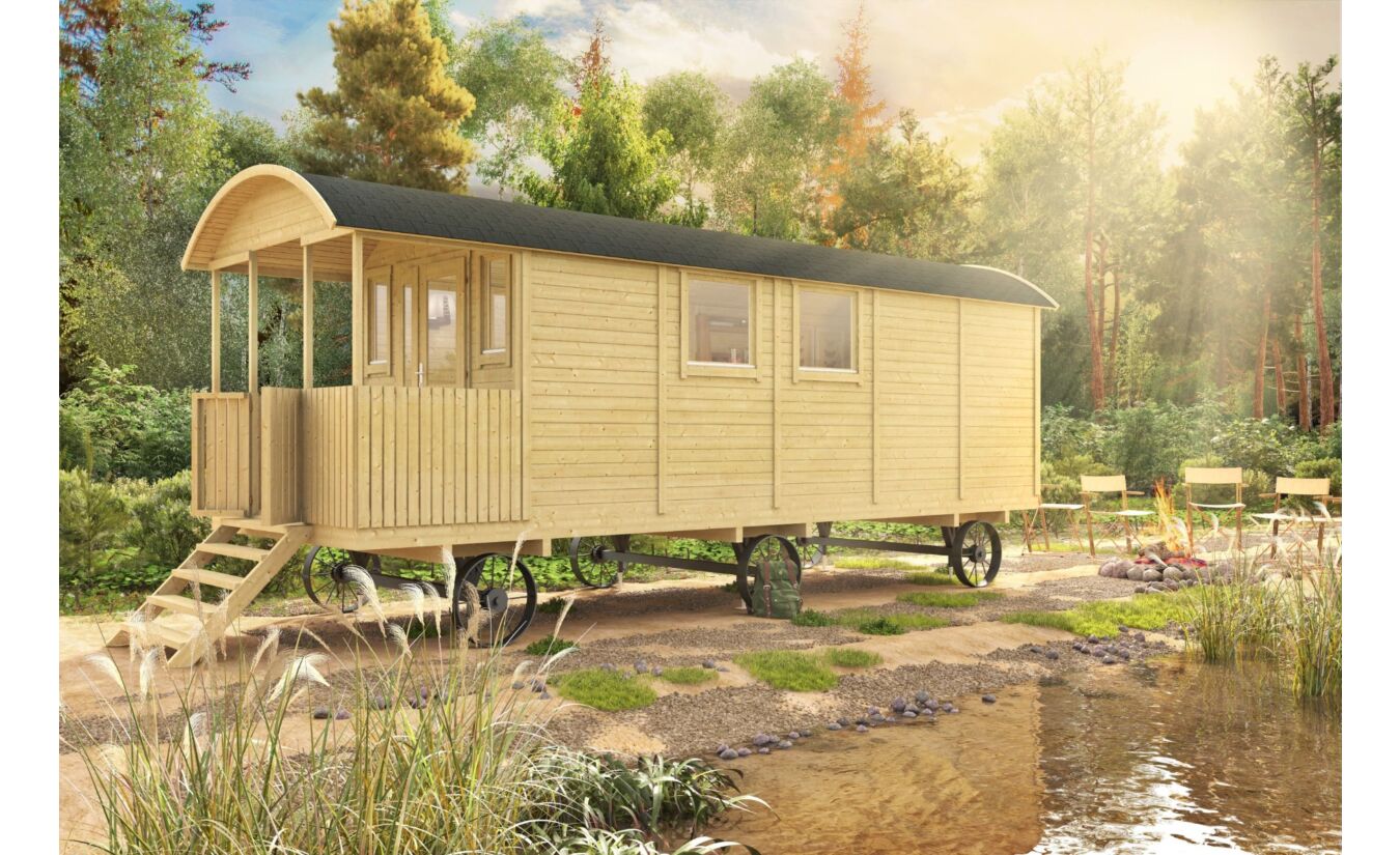 Pipowagen / Zigeunerwagen Kathleen met veranda 720 cm