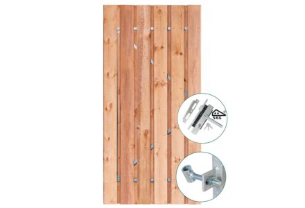 Schuttingdeur Red Class Wood met stalen frame 120x195cm en SKG** slot
