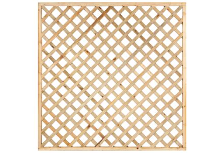 Trellis scherm diagonaal met lijst geimpregneerd hout 180x180cm