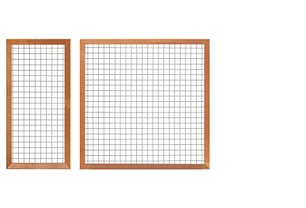 Gaaselement met hardhouten kader 180x180cm