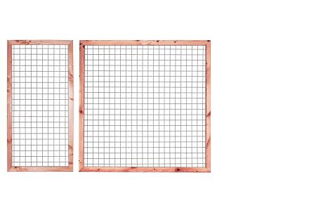Gaaselement met kader lariks / douglas 90x180cm