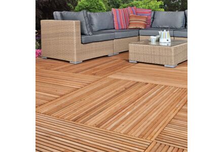 Tuintegel hardhout Bankirai Yogyakarta 100x100cm