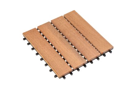 Tuintegel hardhout Siantar 30x30cm met kunststof kliksysteem