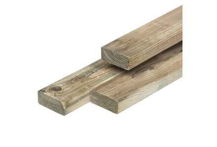 Timmerhout geimpregneerd grenen hout 2.8x7x400cm