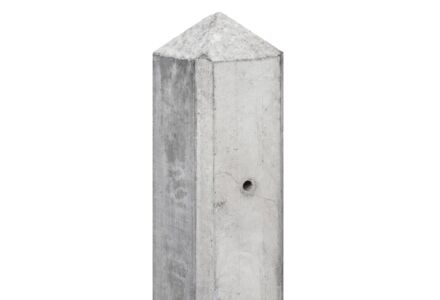 Hoekpaal wit / grijs diamantkop 10x10x308cm Maas