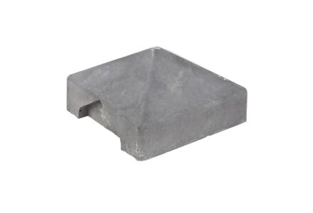 Afdekpet beton wit grijs eind sleufpaal