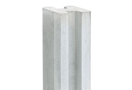 Tussenpaal met kabeldoorvoer wit / grijs 11.5x11.5x272cm betonsysteem Spui