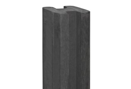 Tussenpaal antraciet 10x10x270cm hout-betonsysteem Eems - voor tuinscherm