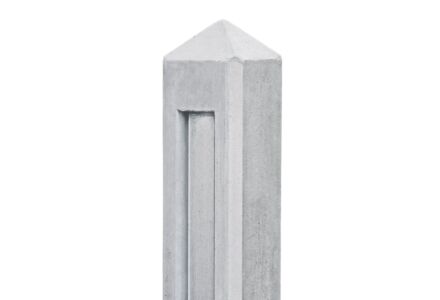 Hoekpaal beton wit / grijs diamantkop 10x10x145cm Hunze