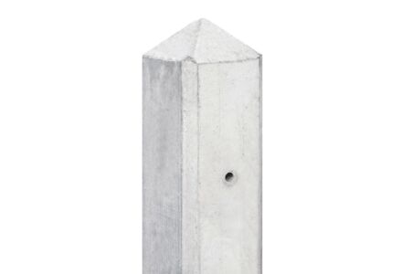Tussenpaal wit / grijs diamantkop 10x10x308cm Maas