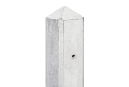 Tussenpaal met kabeldoorvoer wit-grijs diamantkop 10x10x280cm IJssel