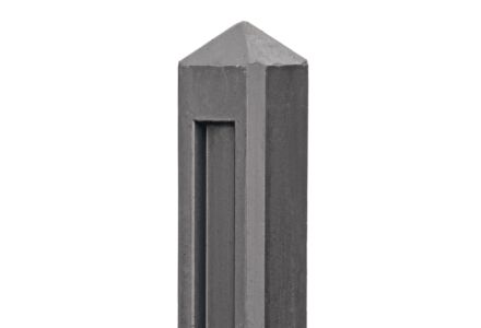 Tussenpaal beton antraciet diamantkop 10x10x145cm Hunze