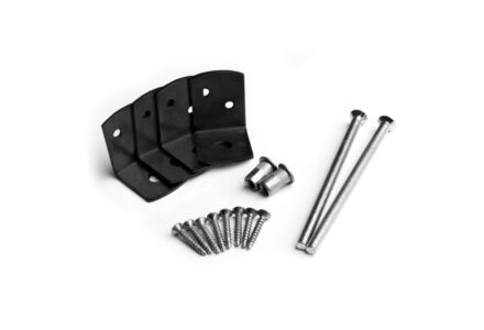 Betonpaal bevestigingsset antraciet voor palen 8.5x8.5cm (set 4 stuks)