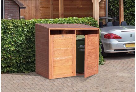 Kliko ombouw containerberging dubbel hardhout 150x75x135cm
