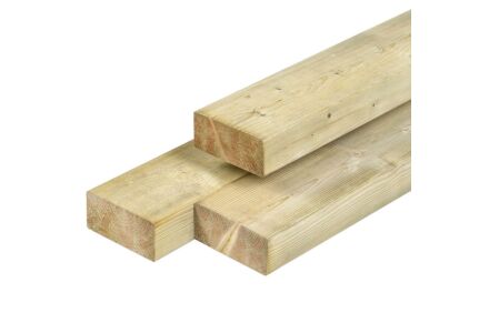 Balk Noord-Zweeds vuren timmerhout geimpregneerd 4.5x9.5x360cm