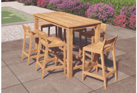Luxe teak barset Buckingham 7-delig