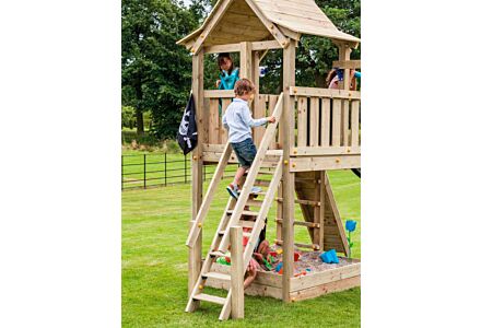 Blue Rabbit trap met leuning