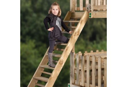 Zware houten trap voor speeltoestellen